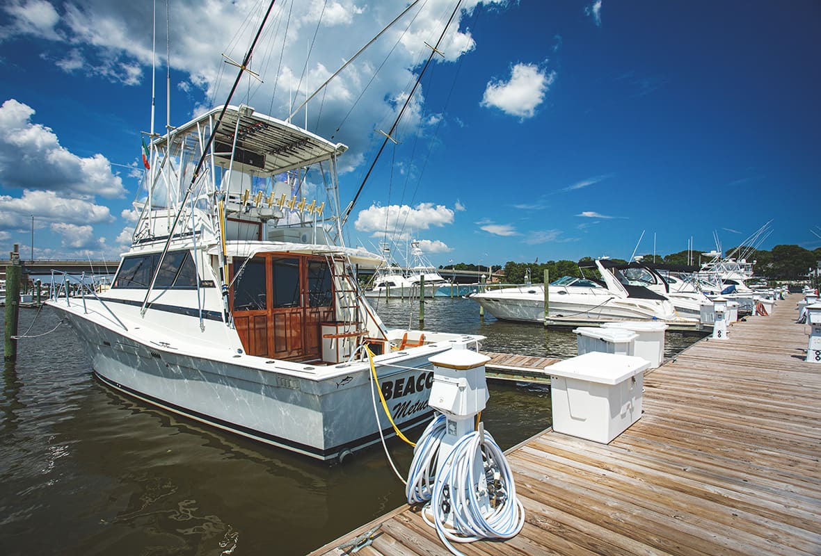 Boats at marina
