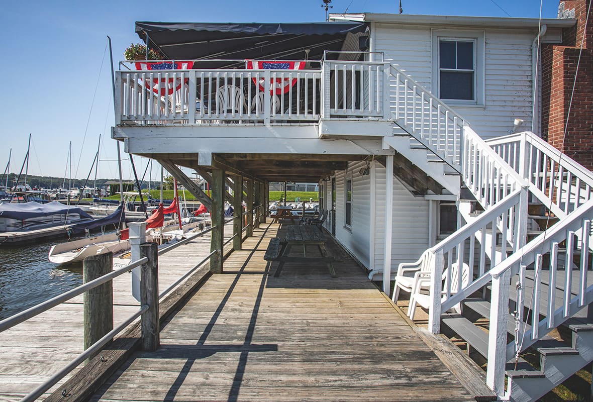 Building at marina