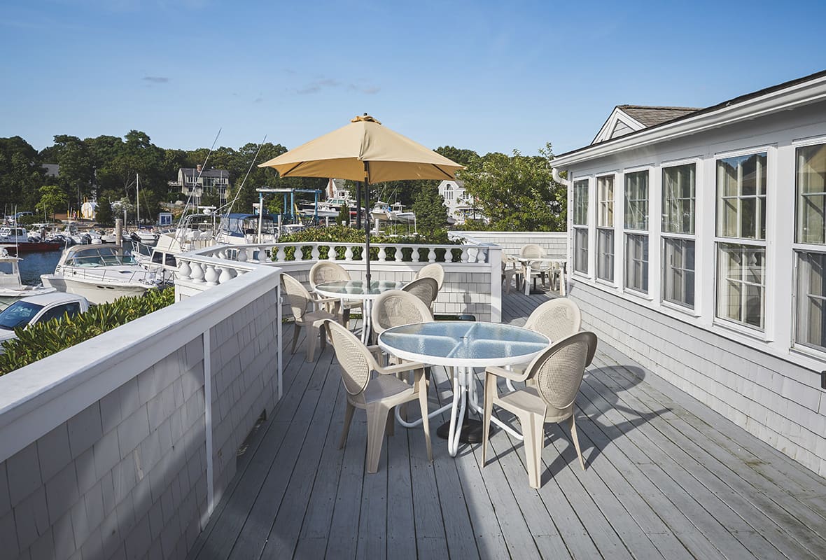Eating area on deck