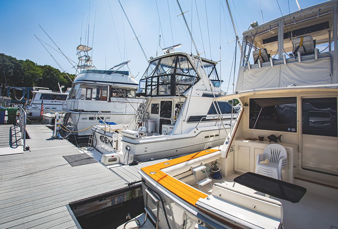 Boats at marina