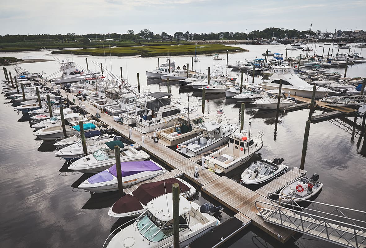 Aerial view of dock