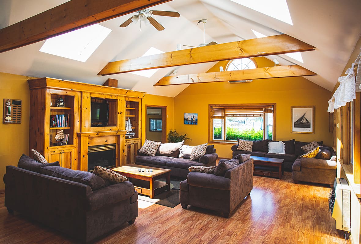 Inside of clubhouse