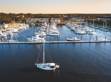 safe harbor south harbour village aerial view