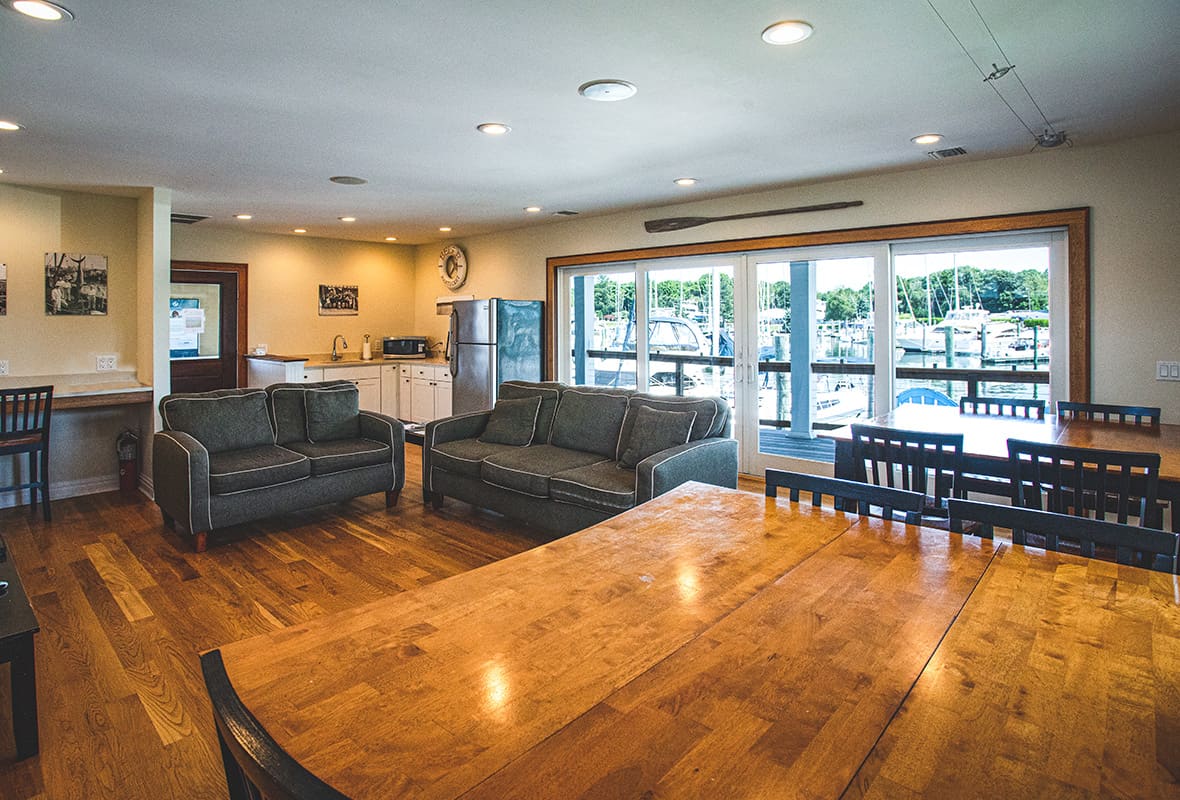 Inside of clubhouse