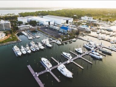 aerial view of safe harbor sportsman