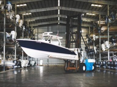 boat on a hoist
