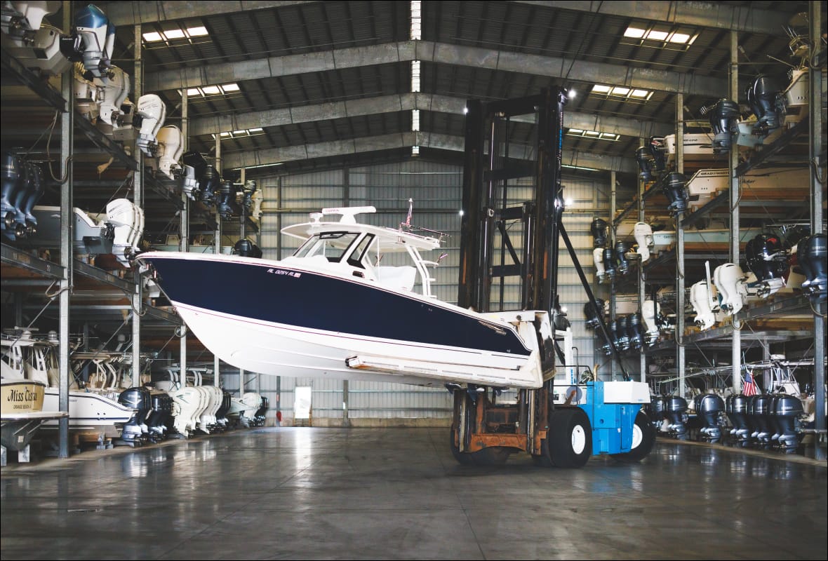 boat on a hoist