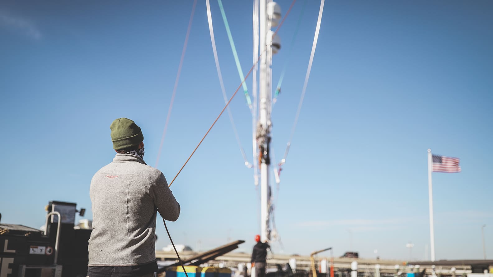 repairing mast
