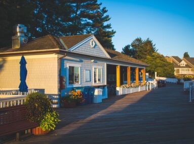 cottage on a dock