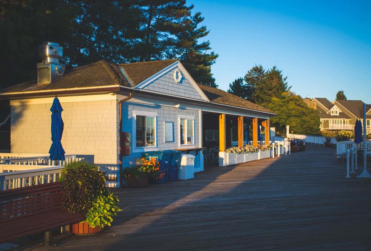cottage on a dock