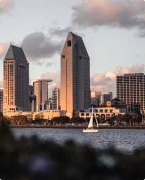 view of the city skyline