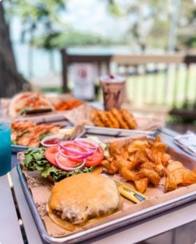 burger and fries