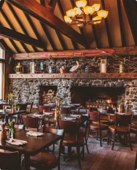 lodge style dining room