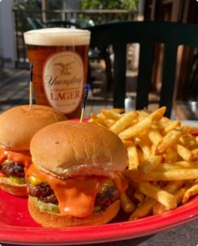 sliders and fries