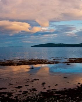 penobscot bay at sunset