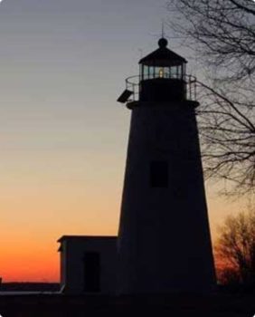 lighthouse at sunset
