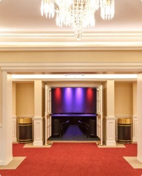 opening doors to a theatre