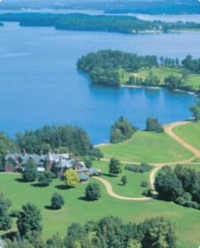 aerial view of shelburne farms