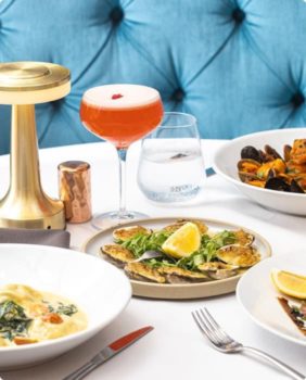 drinks and seafood
