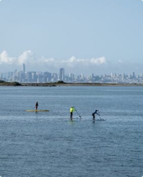 paddle boarding