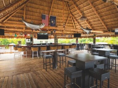 outside covered eating area