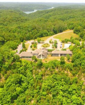 aerial view of a resort