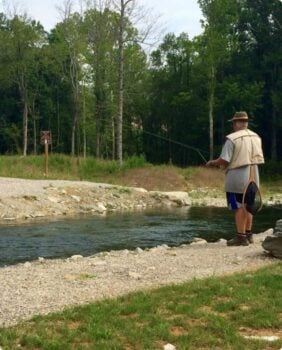 man fishing